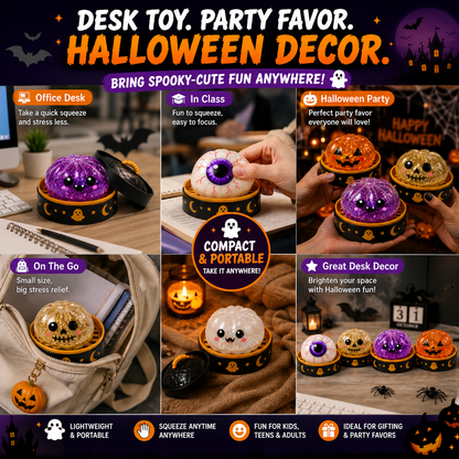 Pureluxo®70% OFF TODAY🎃 Halloween Steamed Bun Squishy Mystery Box Toy🔥