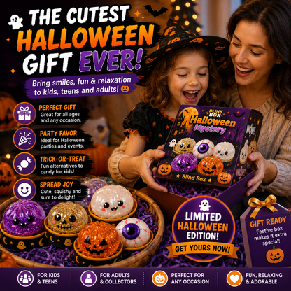 Pureluxo®70% OFF TODAY🎃 Halloween Steamed Bun Squishy Mystery Box Toy🔥