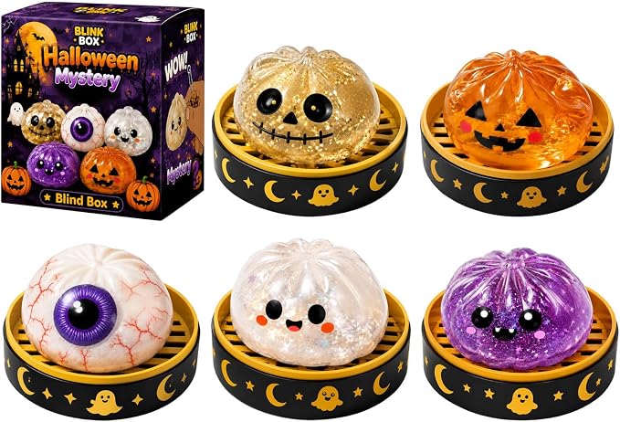 Pureluxo®70% OFF TODAY🎃 Halloween Steamed Bun Squishy Mystery Box Toy🔥
